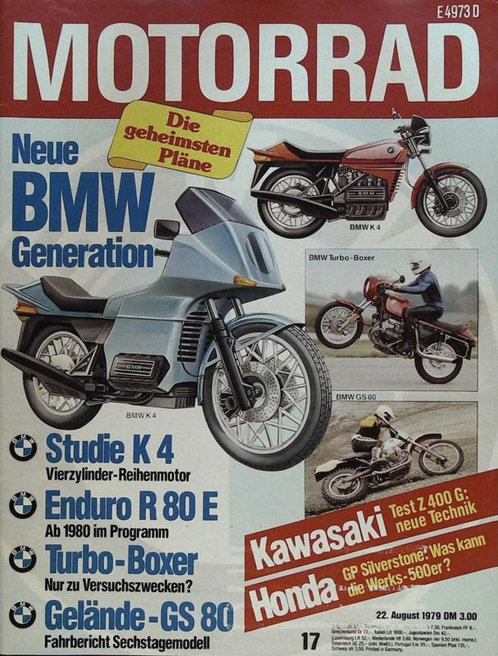 Motorrad Magazin Deutschland 1979-17 BMW Kawasaki Honda