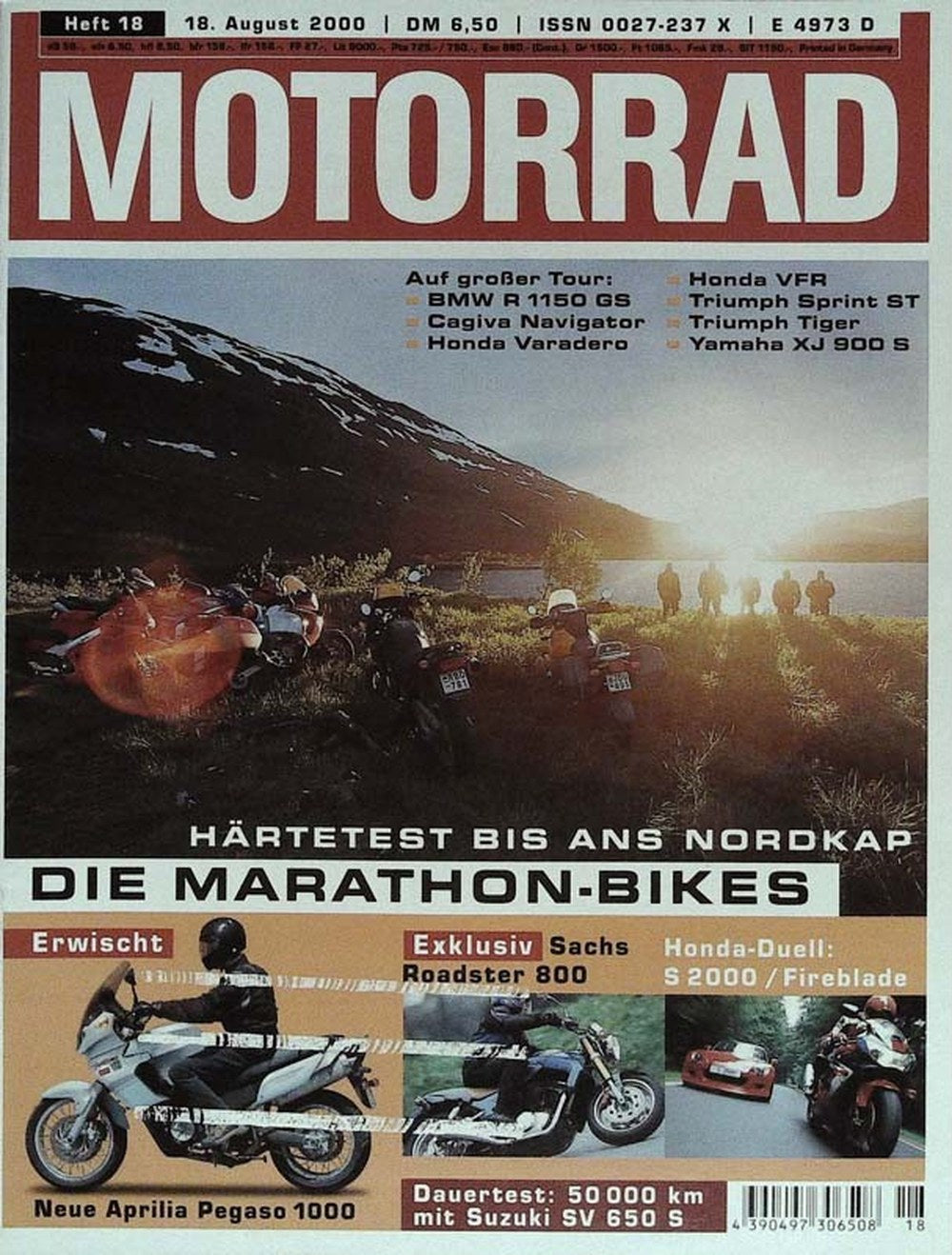 Motorrad Magazin Deutschland 2000-18 Motorrad Marathon-Bikes Nordkap