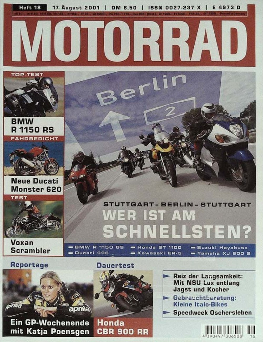 Motorrad Magazin Deutschland 2001-18 Katja Poensgen