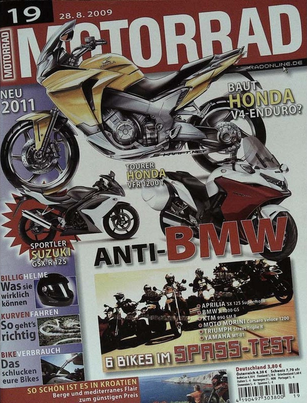 Motorrad Magazin Deutschland 2009-19 Motorrad Honda V4 Enduro Honda VFR 1200 T