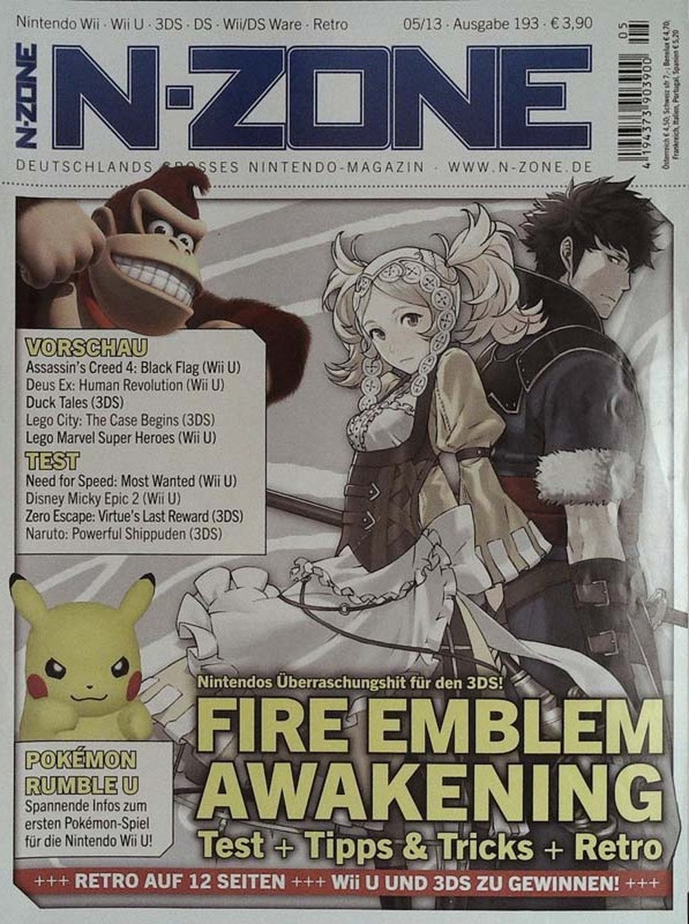 N-Zone Magazin Deutschland 2013-05 Chrom Robin Lissa Donkey Kong Pikachu