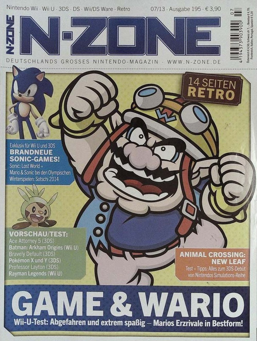 N-Zone Magazin Deutschland 2013-07 Wario Sonic The Hedgehog Chespin