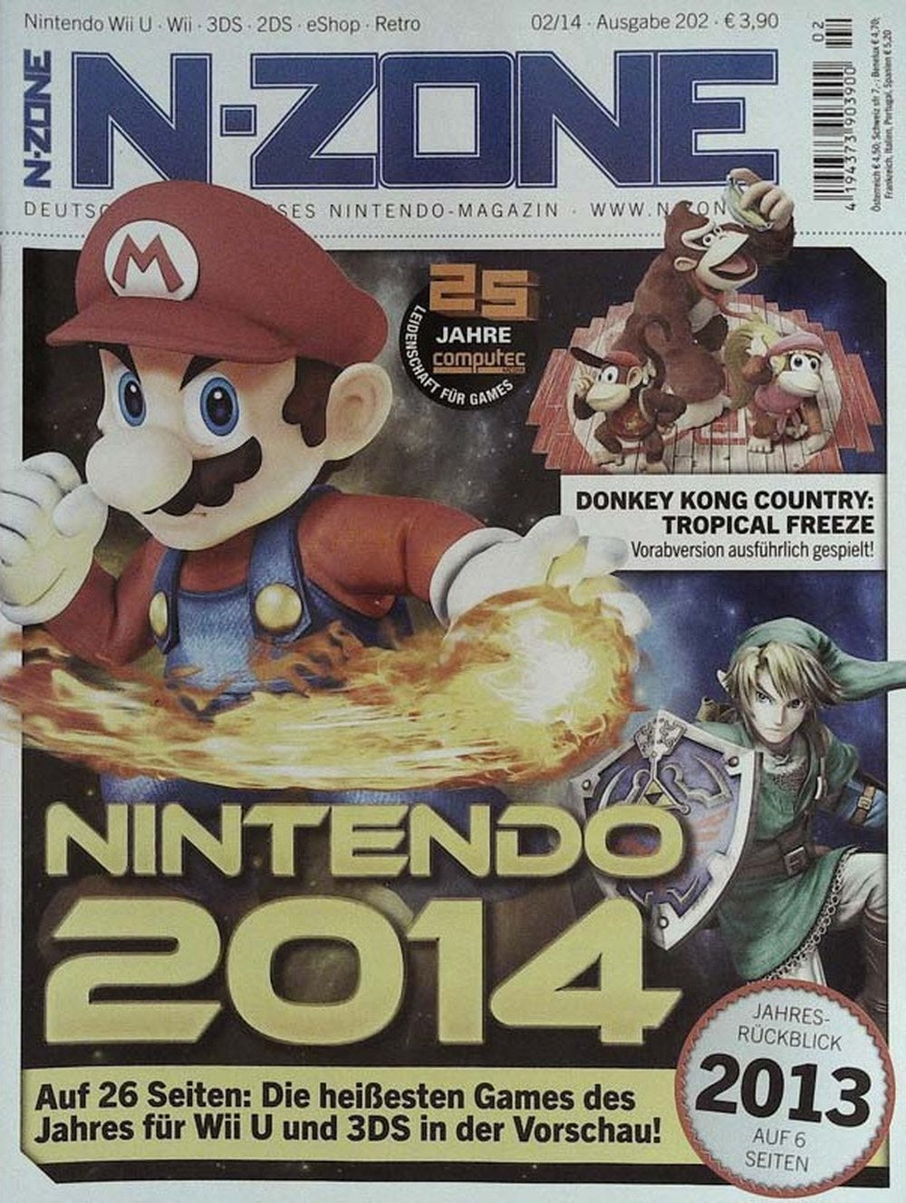 N-Zone Magazin Deutschland 2014-02 Mario Link Donkey Kong Dixie Kong