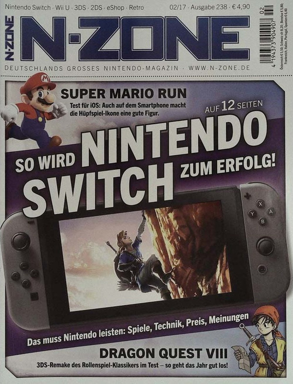 N-Zone Magazin Deutschland 2017-02 Mario Link Dragon Quest VIII Hero