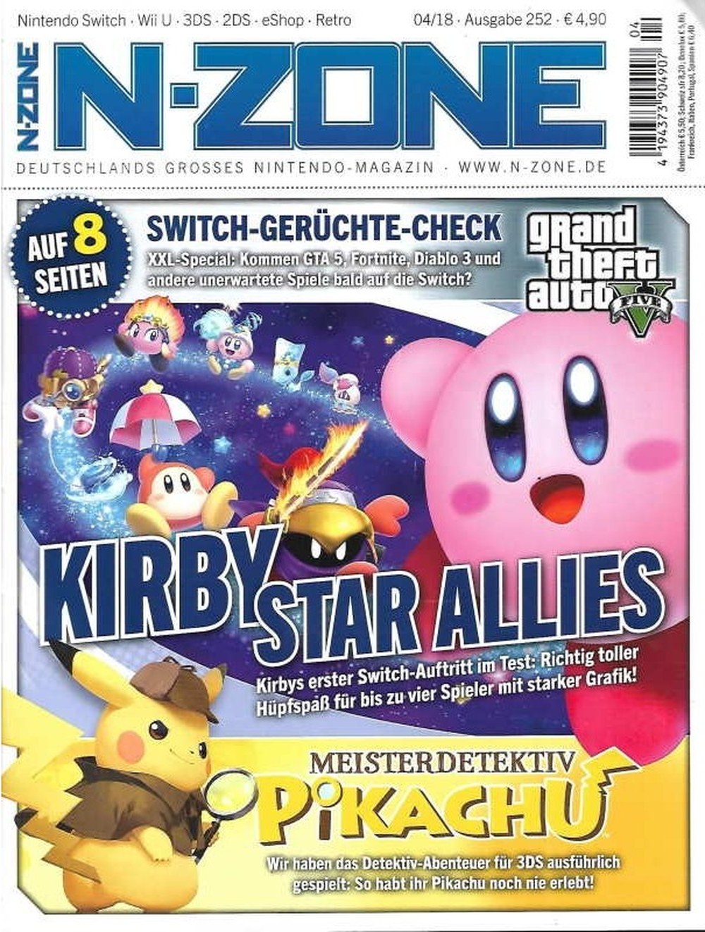 N-Zone Magazin Deutschland 2018-04 Kirby Pikachu