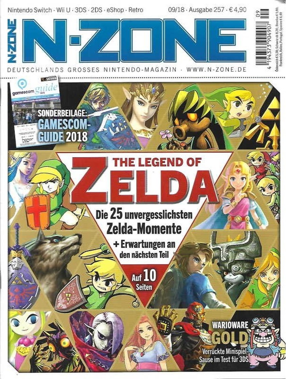 N-Zone Magazin Deutschland 2018-09 Link Princess Zelda Ganondorf Midna Wario