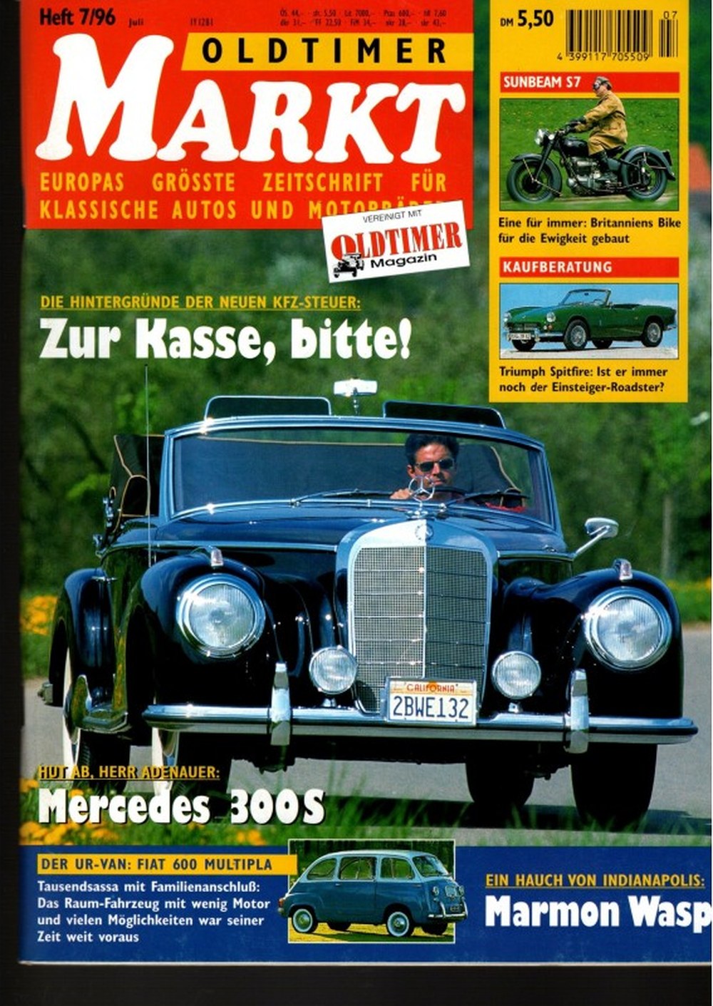 Oldtimer Markt Magazin Deutschland 1996-07 Konrad Adenauer