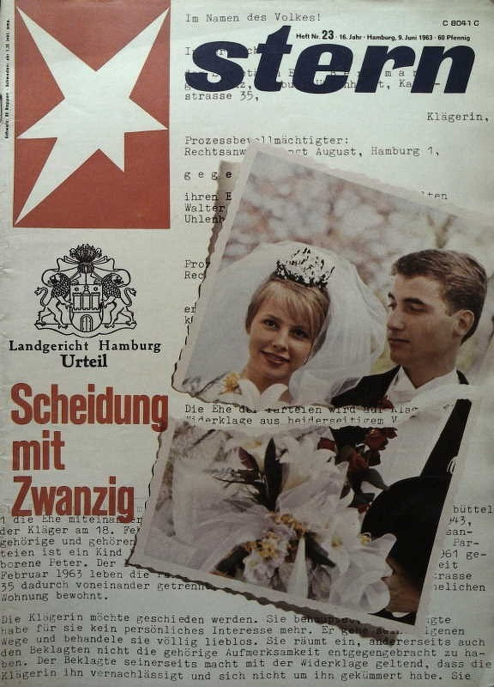 Stern Magazin Deutschland 1963-23 Scheidung Hochzeit Landgericht Hamburg