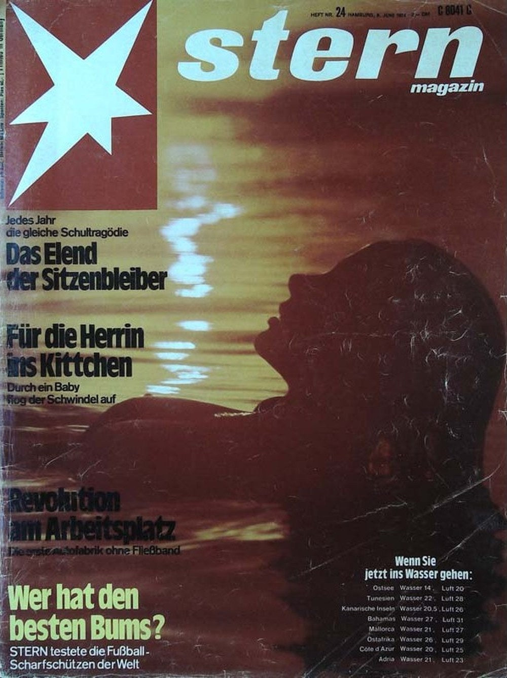 Stern Magazin Deutschland 1974-24 Sitzenbleiber Schultragödie Fußball
