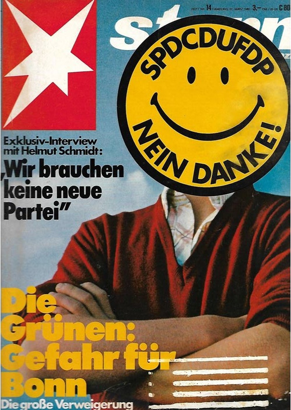 Stern Magazin Deutschland 1978-14 Helmut Schmidt Die Grünen SPD CDU FDP