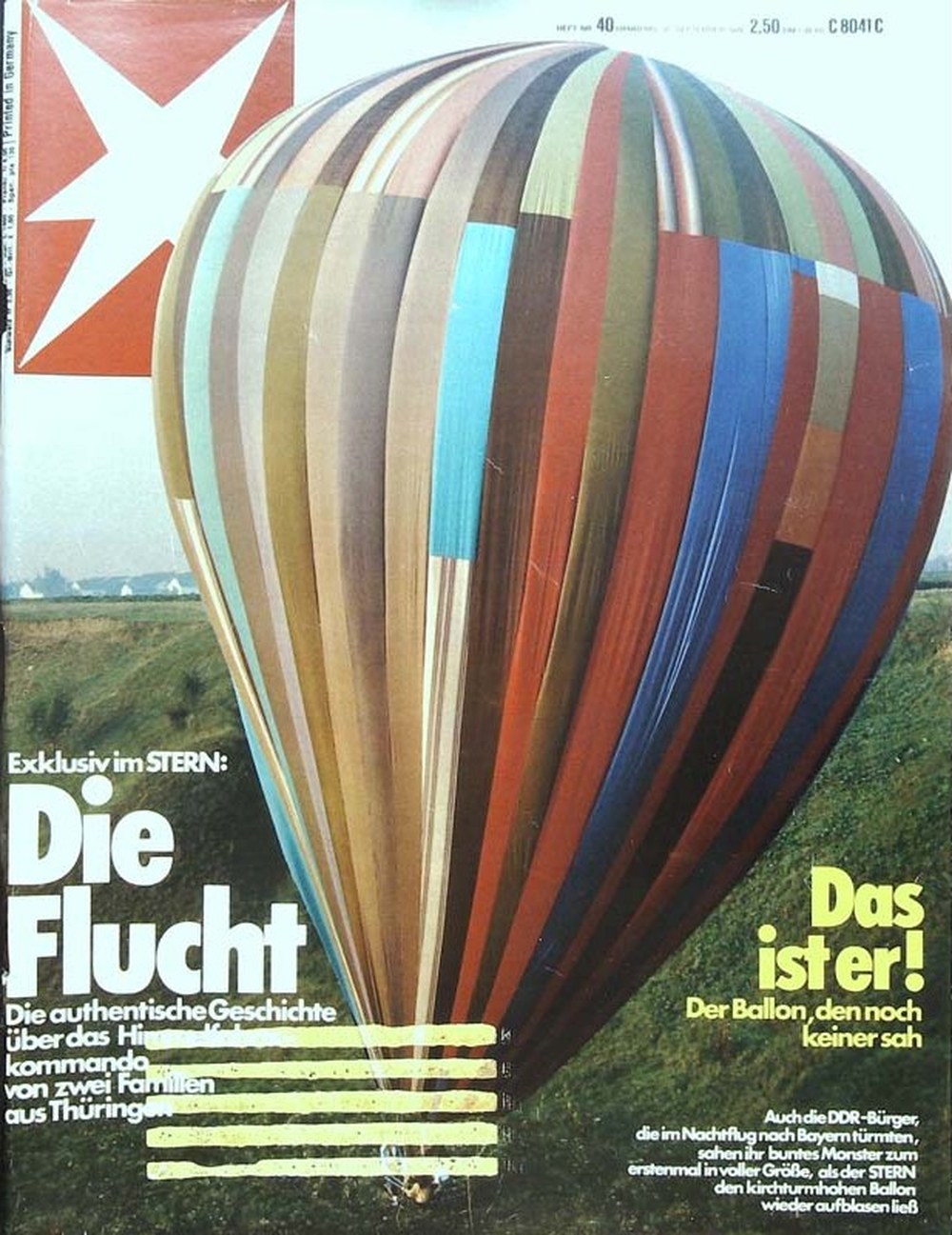 Stern Magazin Deutschland 1979-40 Heißluftballon Flucht DDR
