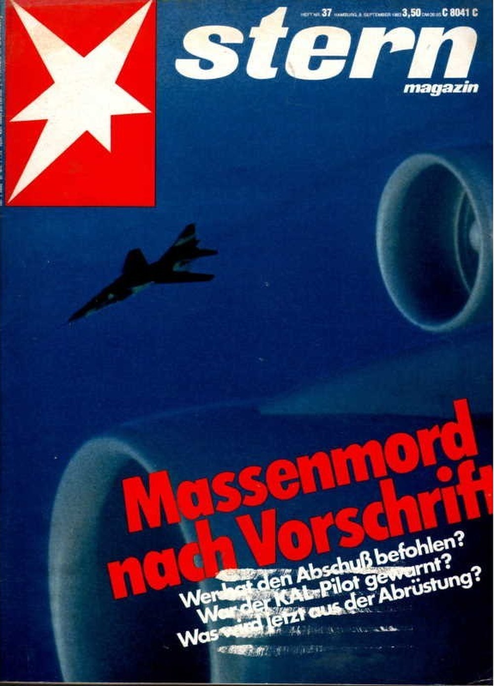 Stern Magazin Deutschland 1983-37 Massenmord Vorschrift Flugzeug