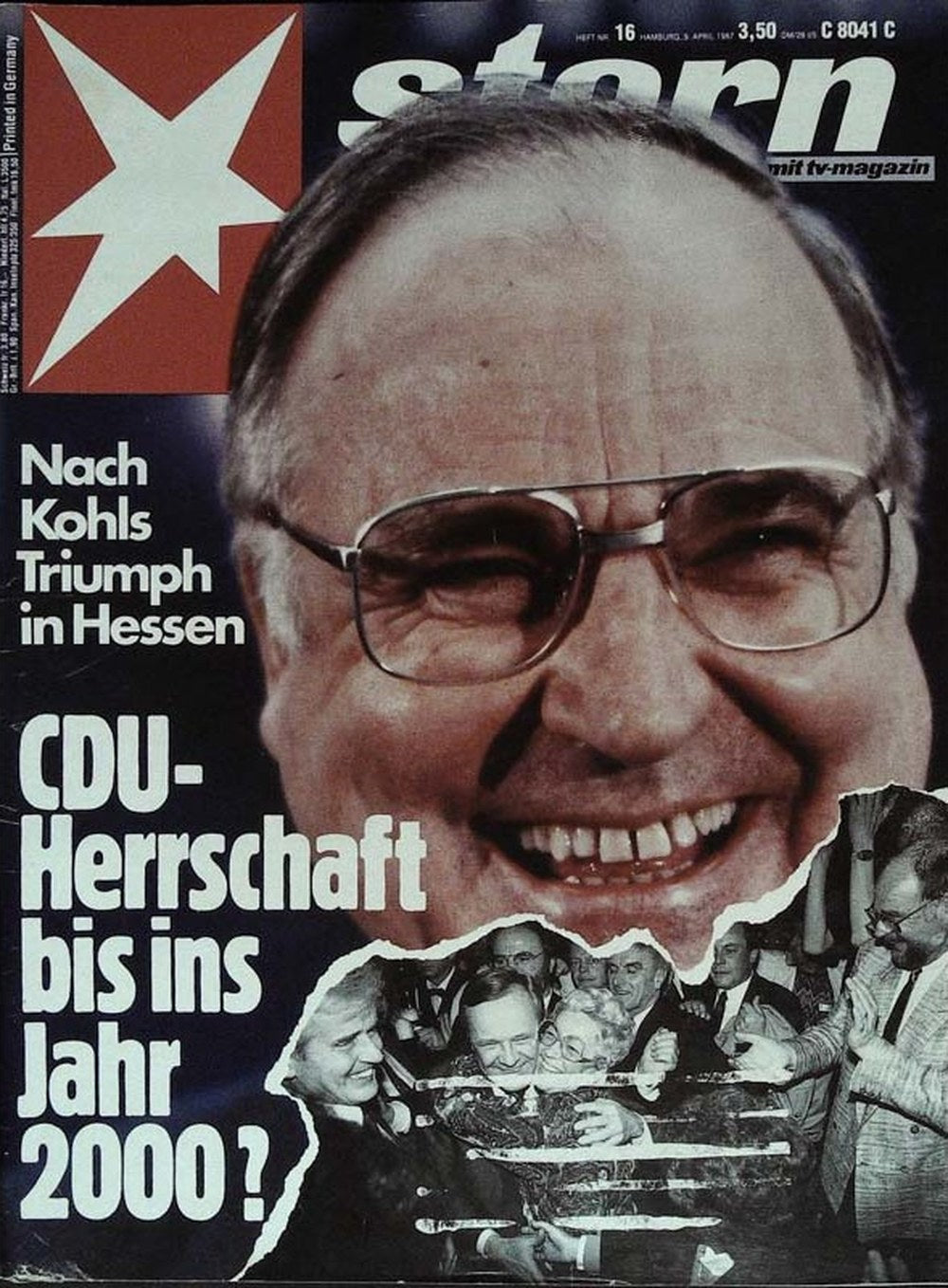 Stern Magazin Deutschland 1987-16 Helmut Kohl CDU