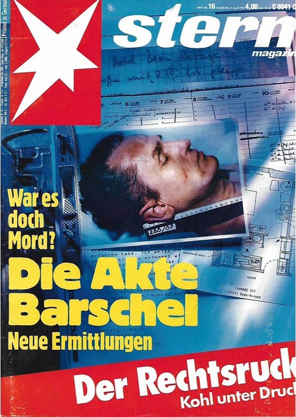Stern Magazin Deutschland 1992-16 Uwe Barschel Helmut Kohl
