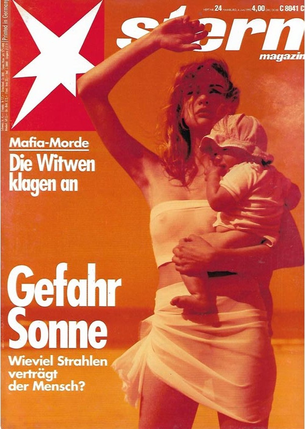 Stern Magazin Deutschland 1992-24 Sonnenschutz UV-Strahlung Gesundheitsgefahr