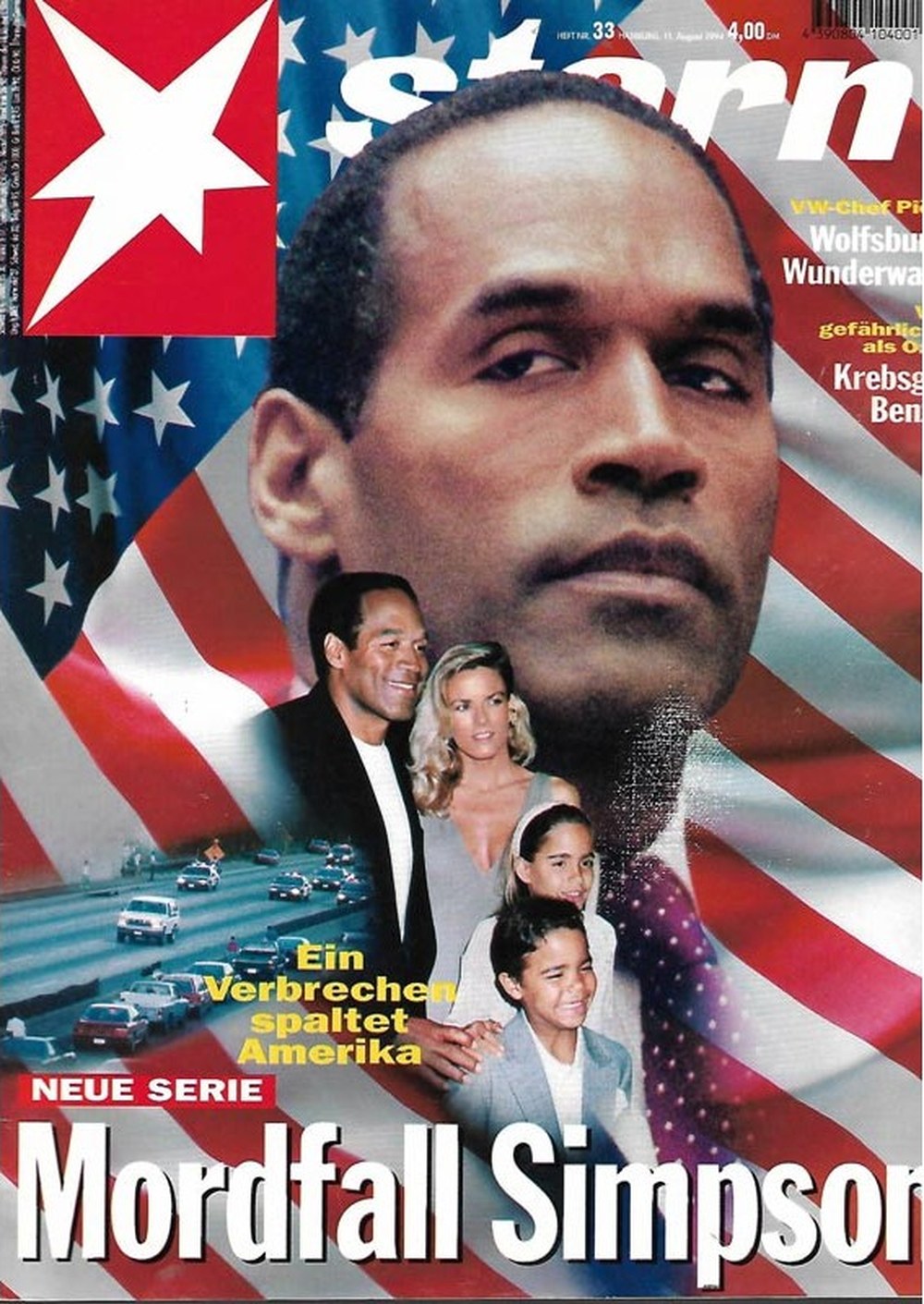 Stern Magazin Deutschland 1995-33 O.J. Simpson Nicole Brown Simpson