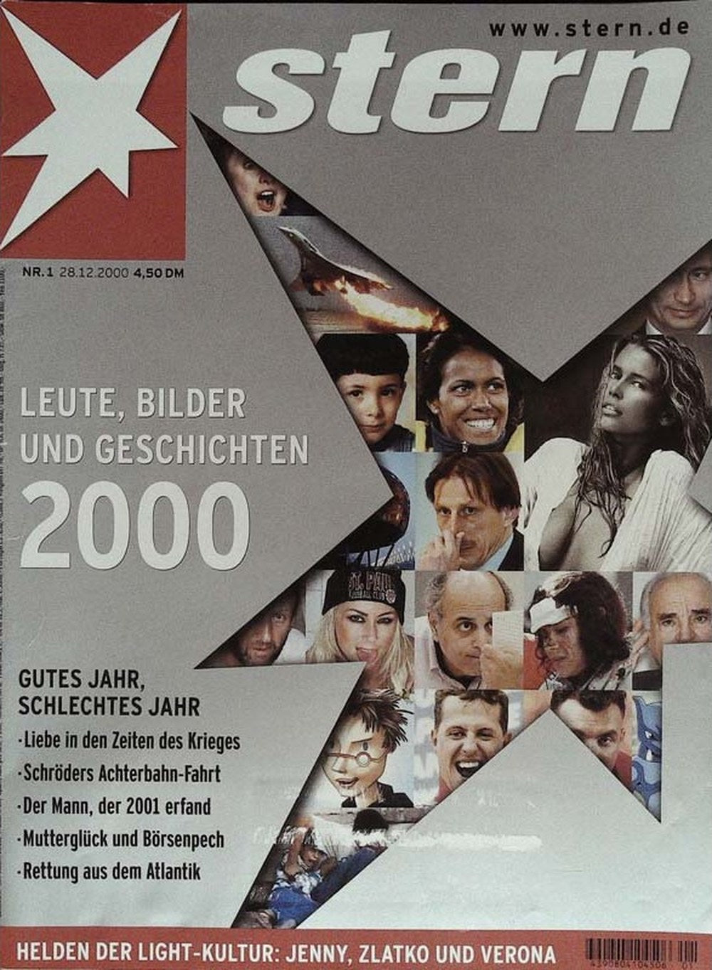 Stern Magazin Deutschland 2000-01 Jenny Elvers Zlatko Trpkovski Verona Feldbusch Gerhard Schröder