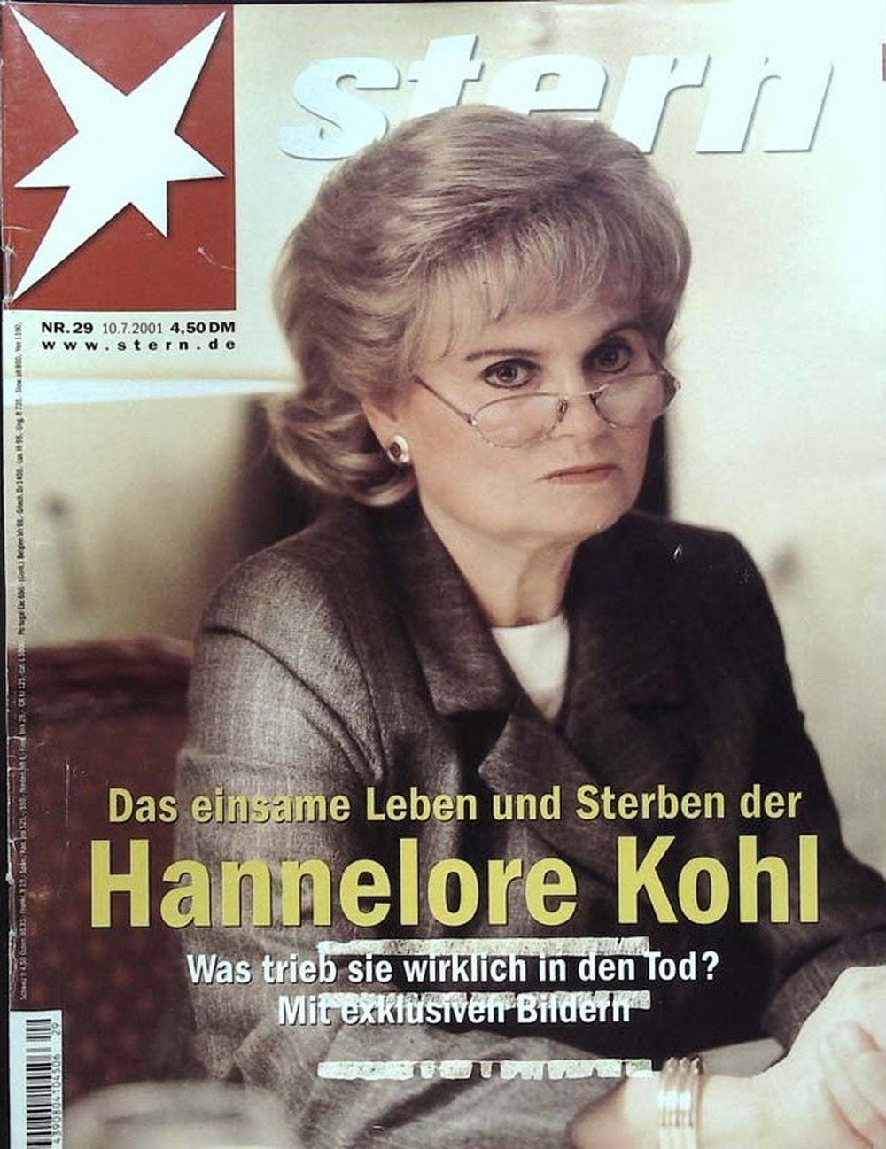 Stern Magazin Deutschland 2001-29 Hannelore Kohl