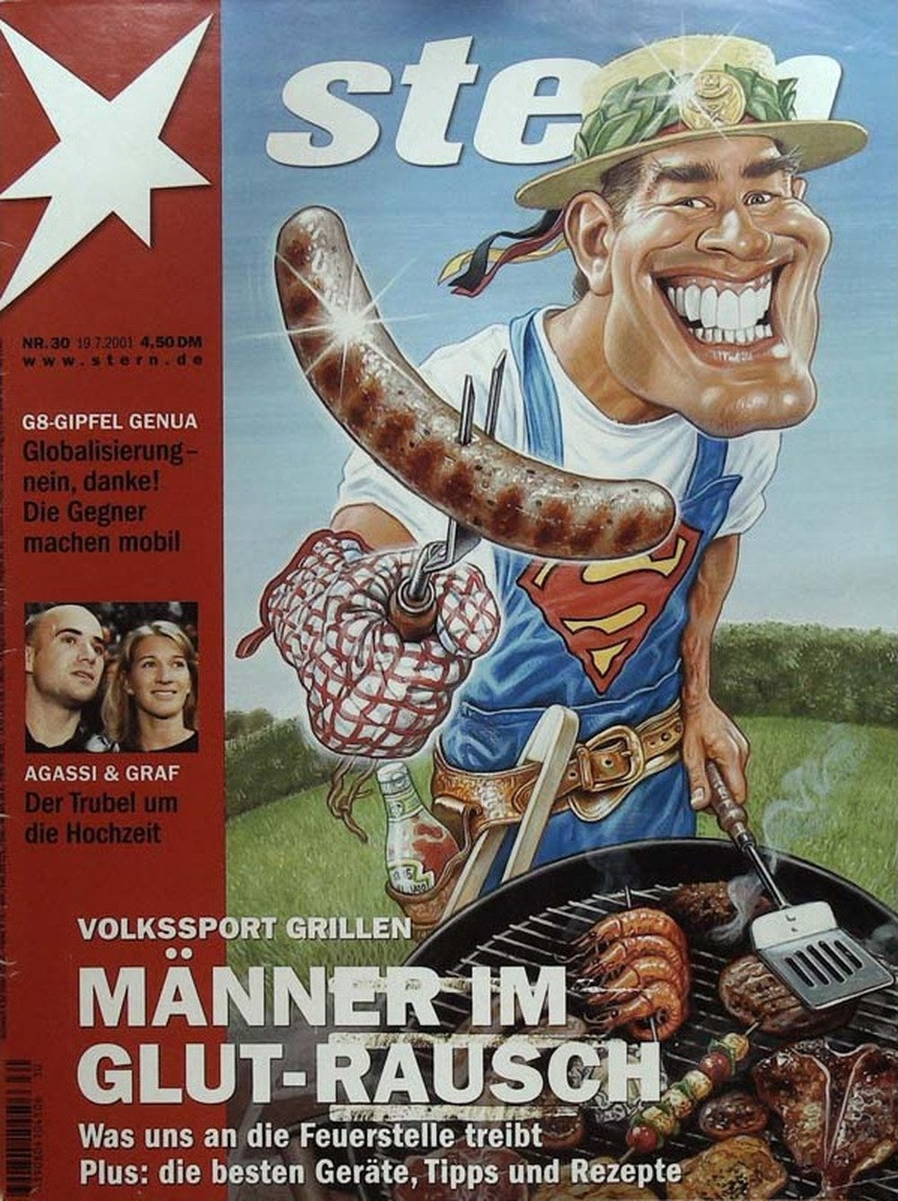 Stern Magazin Deutschland 2001-30 Andre Agassi Steffi Graf