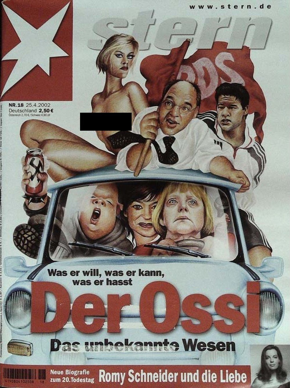 Stern Magazin Deutschland 2002-18 Angela Merkel Michael Ballack Gregor Gysi Romy Schneider
