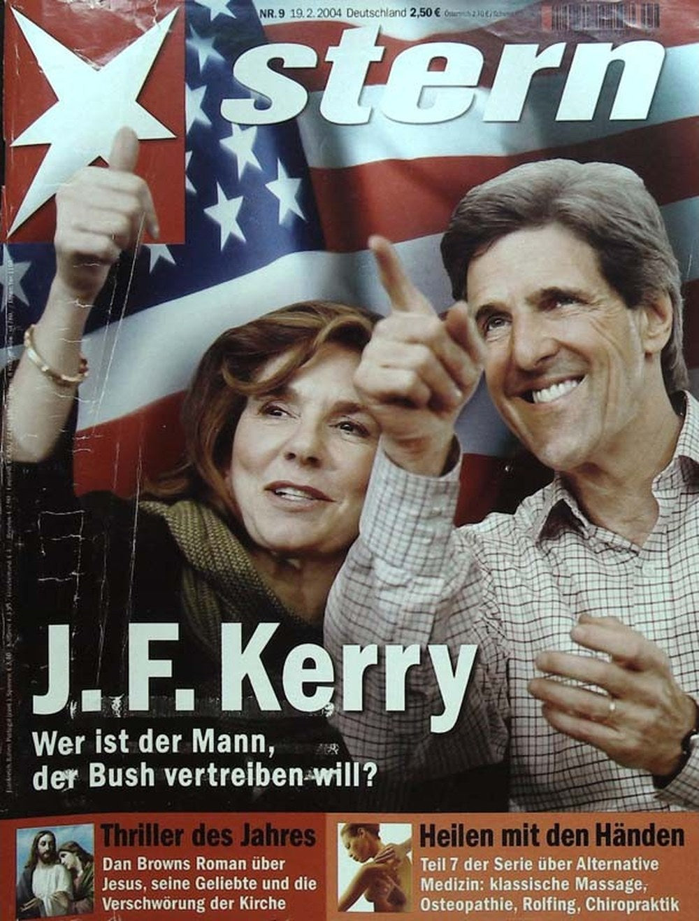 Stern Magazin Deutschland 2004-09 John Kerry Teresa Heinz Kerry Dan Brown