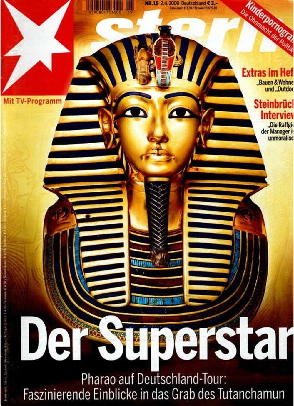 Stern Magazin Deutschland 2009-15 Tutankhamun Peer Steinbrück