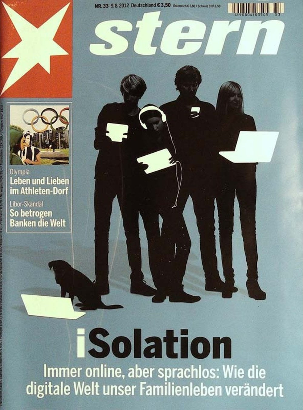 Stern Magazin Deutschland 2012-33 Digitale Isolation Familienleben Smartphone-Sucht