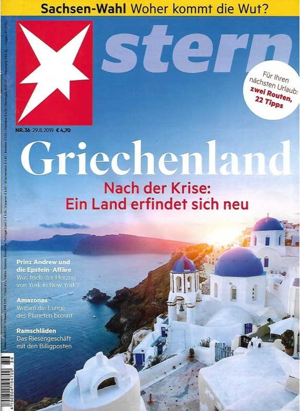 Stern Ausgabe Magazin Deutschland 2019-36 Prince Andrew