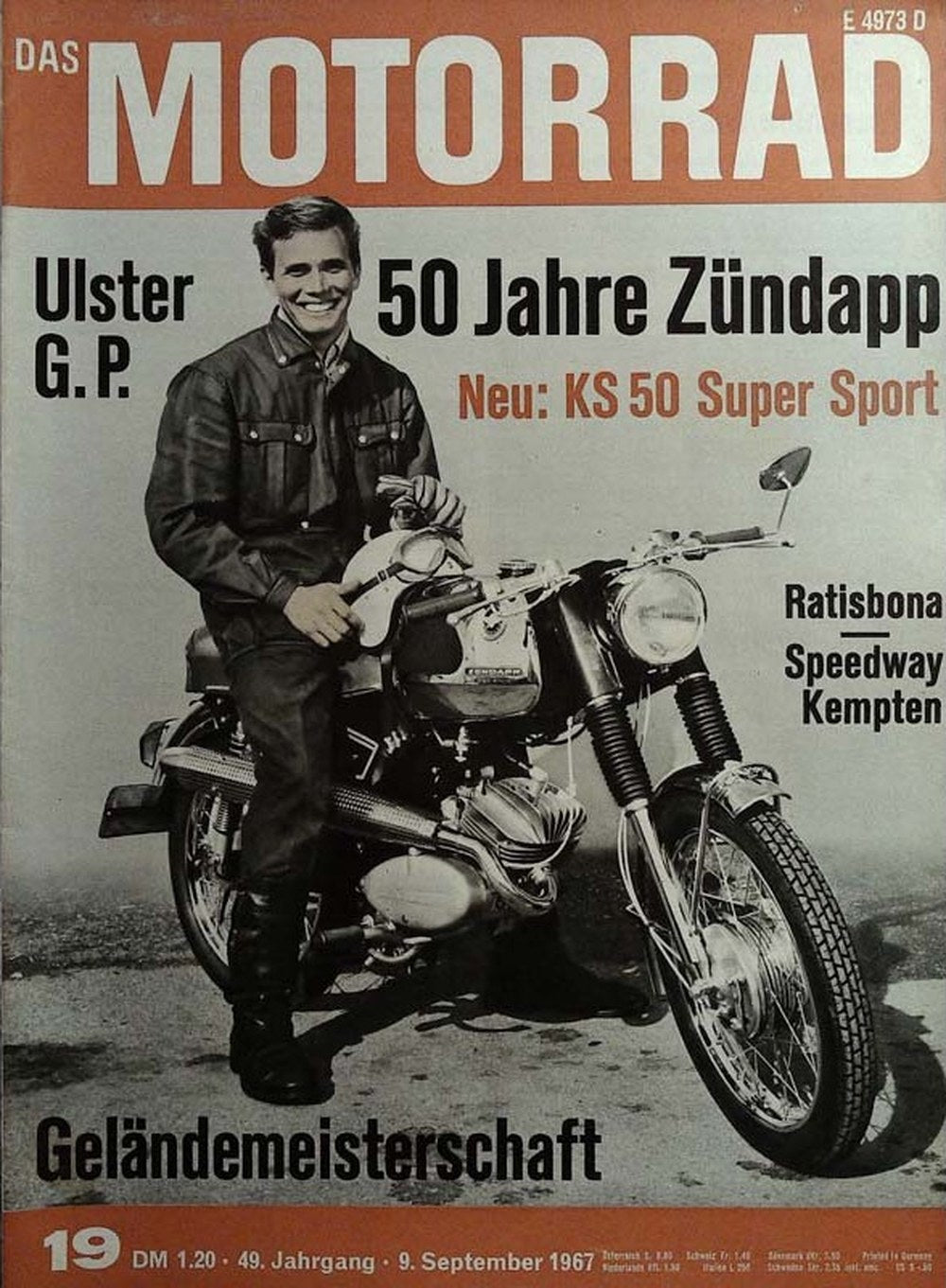 Das Motorrad + Der Roller Magazin Deutschland 1967-19 Zündapp