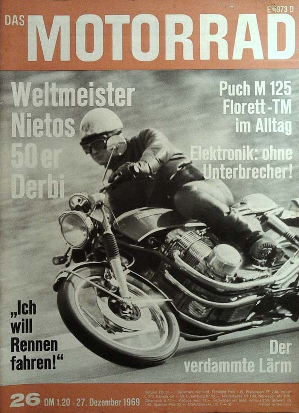 Das Motorrad + Der Roller Magazin Deutschland 1969-26 Angel Nieto