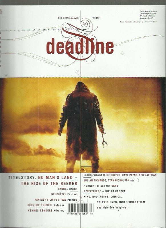 Deadline Magazin Deutschland 2008-04 Alice Cooper Dave Payne Ken Davitian Julian Richards Ryan Nicholson