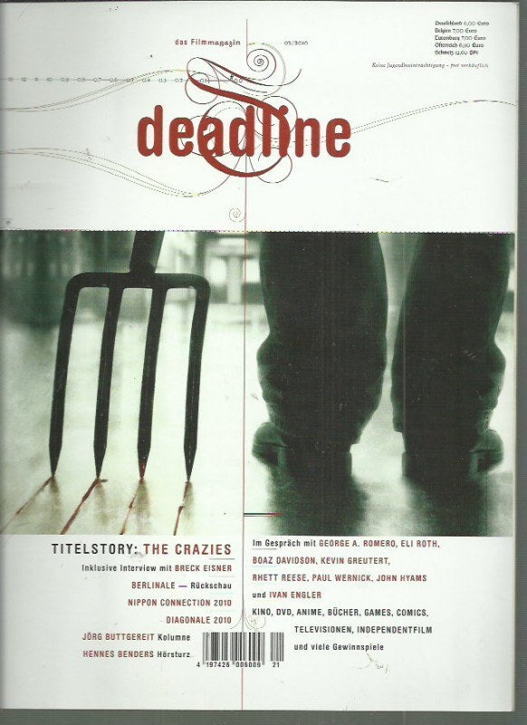 Deadline Magazin Deutschland 2010-03 George A. Romero Eli Roth Boaz Davidson Kevin Greutert Rhett Reese