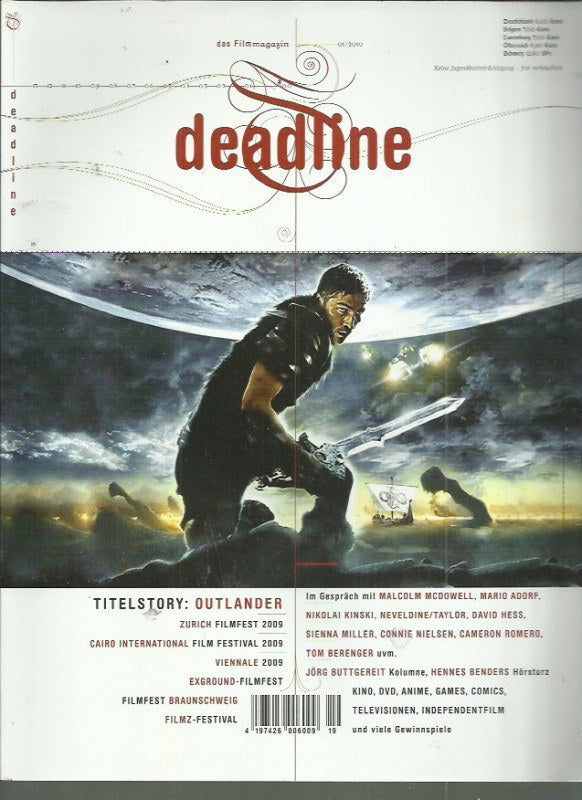 Deadline Magazin Deutschland 2010-01 Malcolm McDowell Mario Adorf Nikolai Kinski Sienna Miller Connie Nielsen