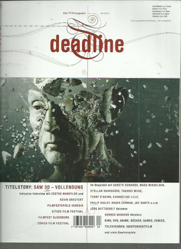 Deadline Magazin Deutschland 2010-06 Tobin Bell Gareth Edwards Mads Mikkelsen Costas Mandylor Kevin Greutert