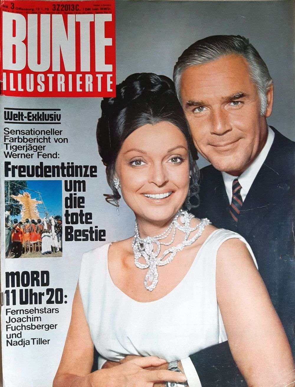 Bunte Magazin Deutschland 1970-03 Nadja Tiller Joachim Fuchsberger Werner Fend