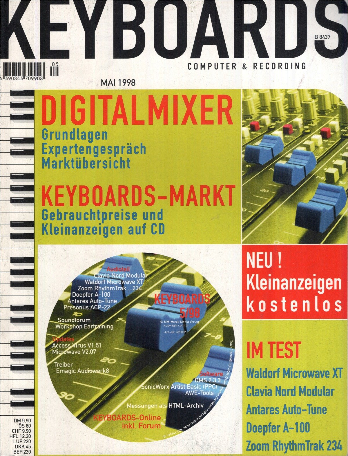 Keyboards Magazin Deutschland 1998-05 Digital Mixer Keyboards-Markt Waldorf Microwave XT