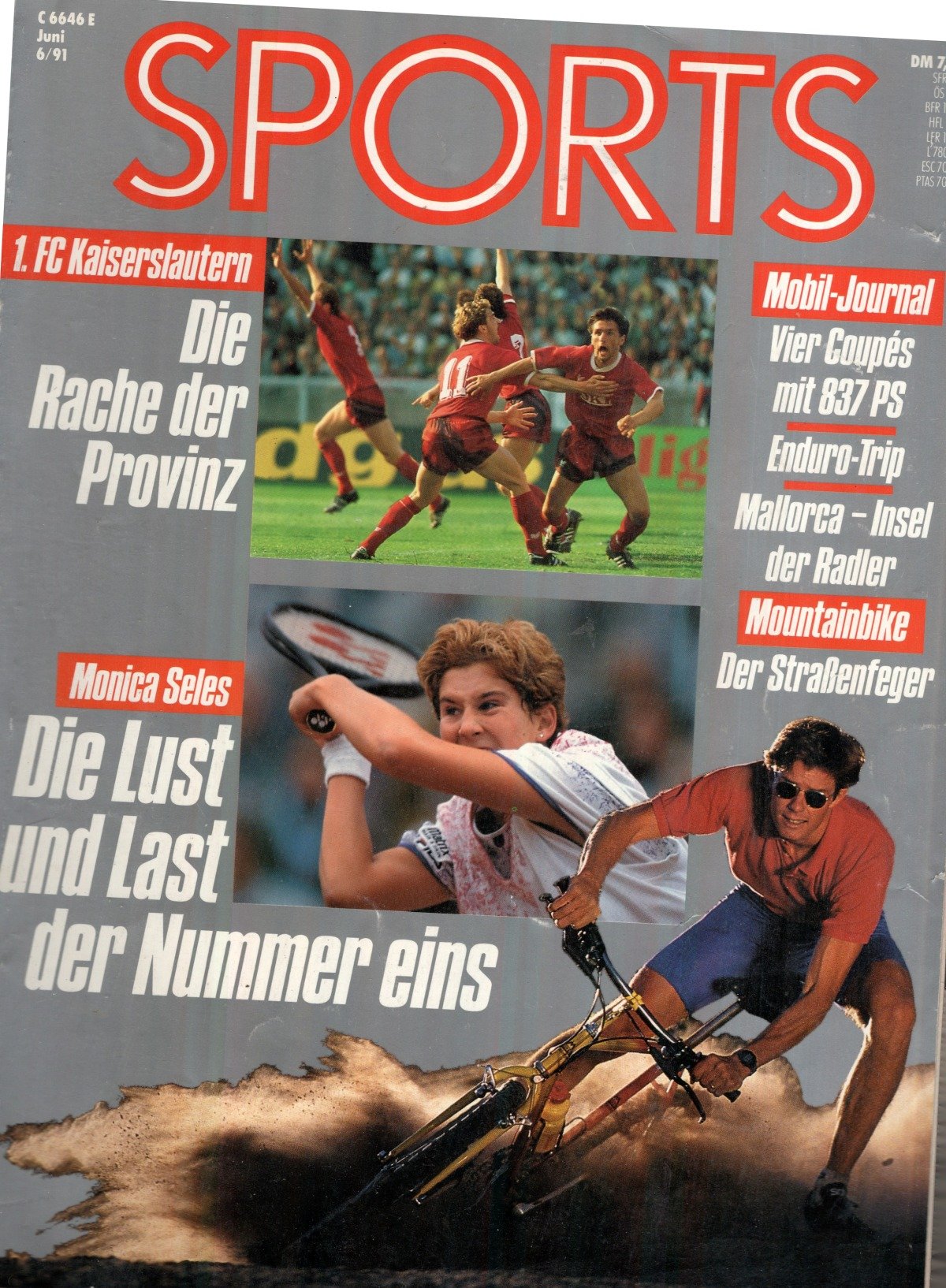 Sports Magazin Deutschland 1991-06 Monica Seles 1. FC Kaiserslautern