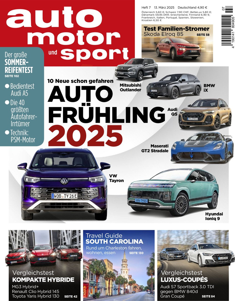 Auto Motor Und Sport Magazin Deutschland 2025-07 Autofrühling 2025 VW Tayron Mitsubishi Outlander