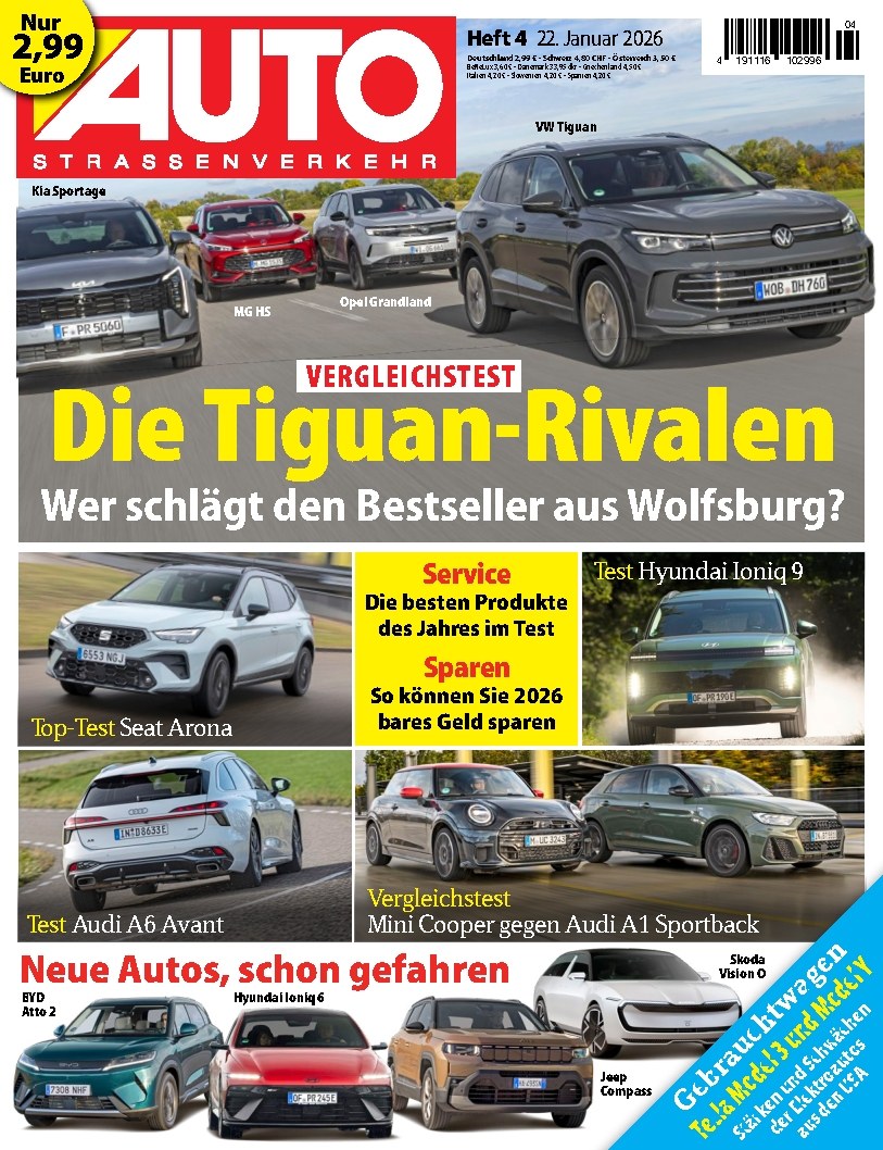 AUTO Strassenverkehr Magazin Deutschland 2026-04 VW Tiguan Vergleichstest SUV-Rivalen
