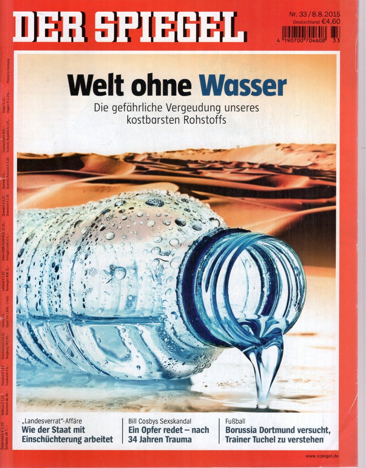 Der Spiegel Magazin Deutschland 2015-33 Bill Cosby Borussia Dortmund