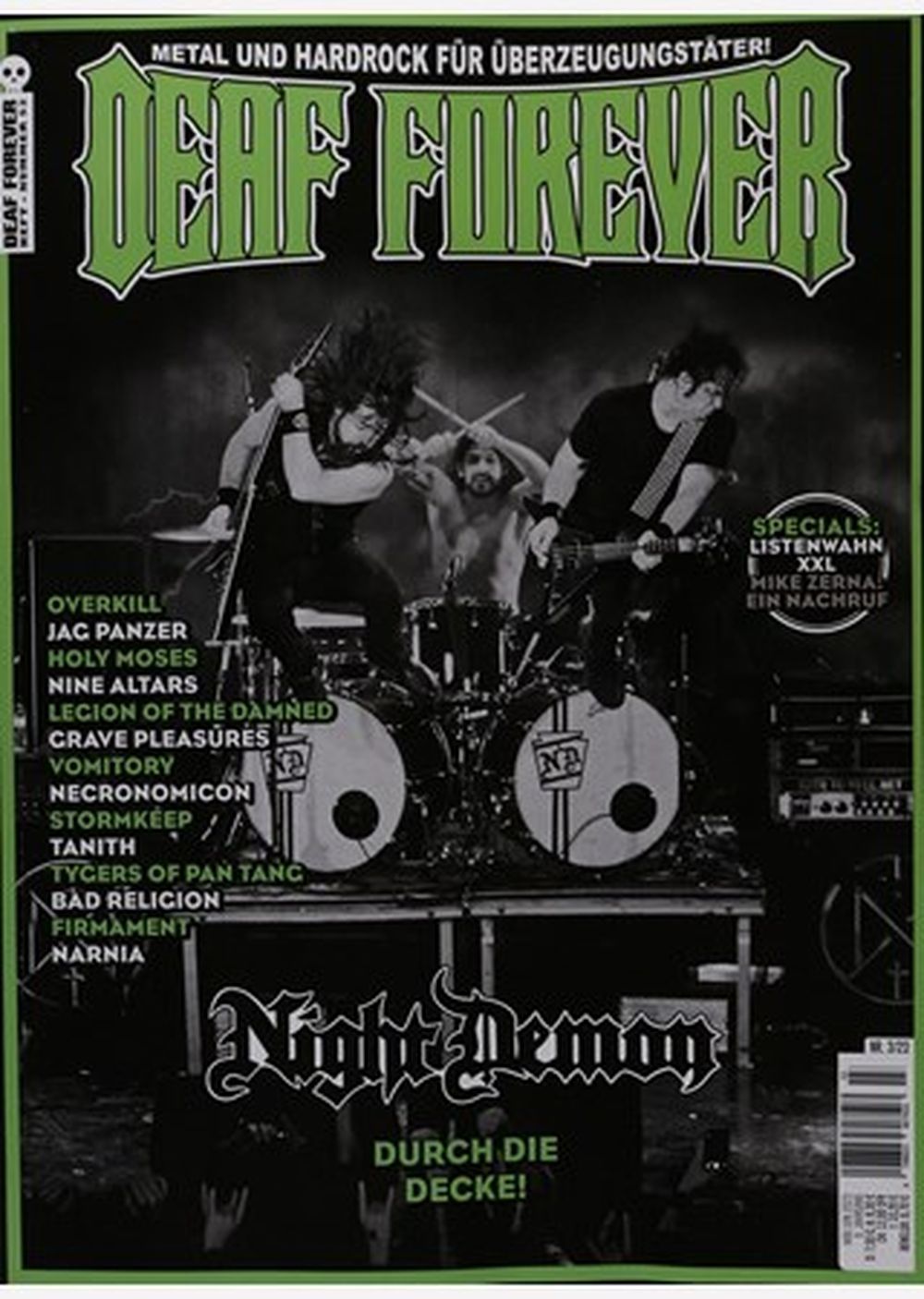 Deaf Forever Magazin Deutschland 2023 #53 Night Demon Overkill Jag Panzer