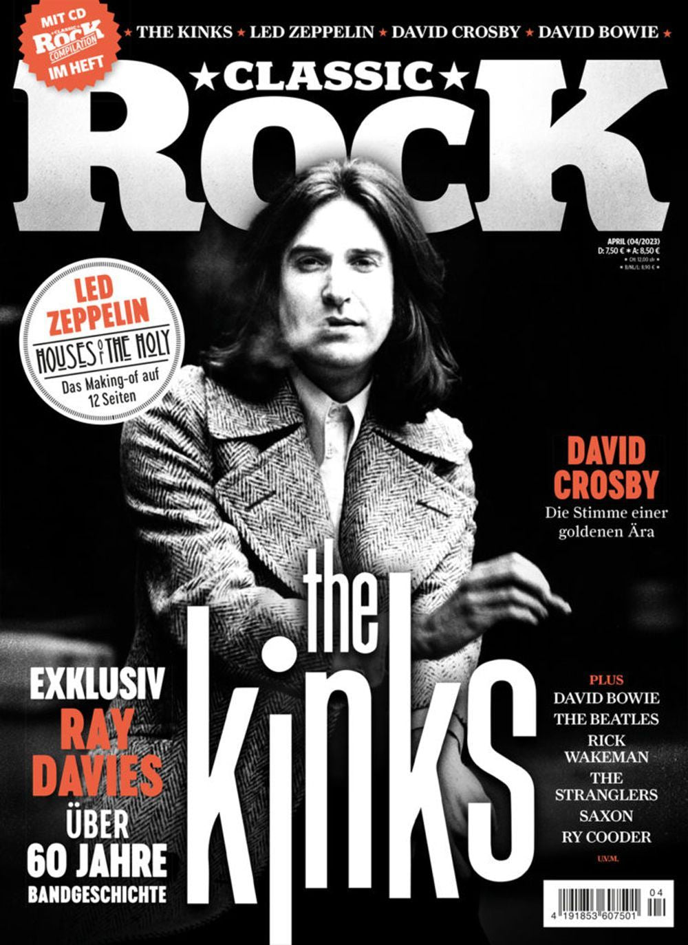 Classic Rock Magazin Deutschland 2023-04 The Kinks Led Zeppelin Ray Davies #118