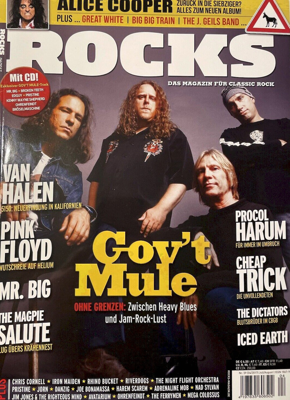 Rocks Magazin Deutschland 2017 #59 Govt Mule Pink Floyd Van Halen Procol Harum Cheap Trick