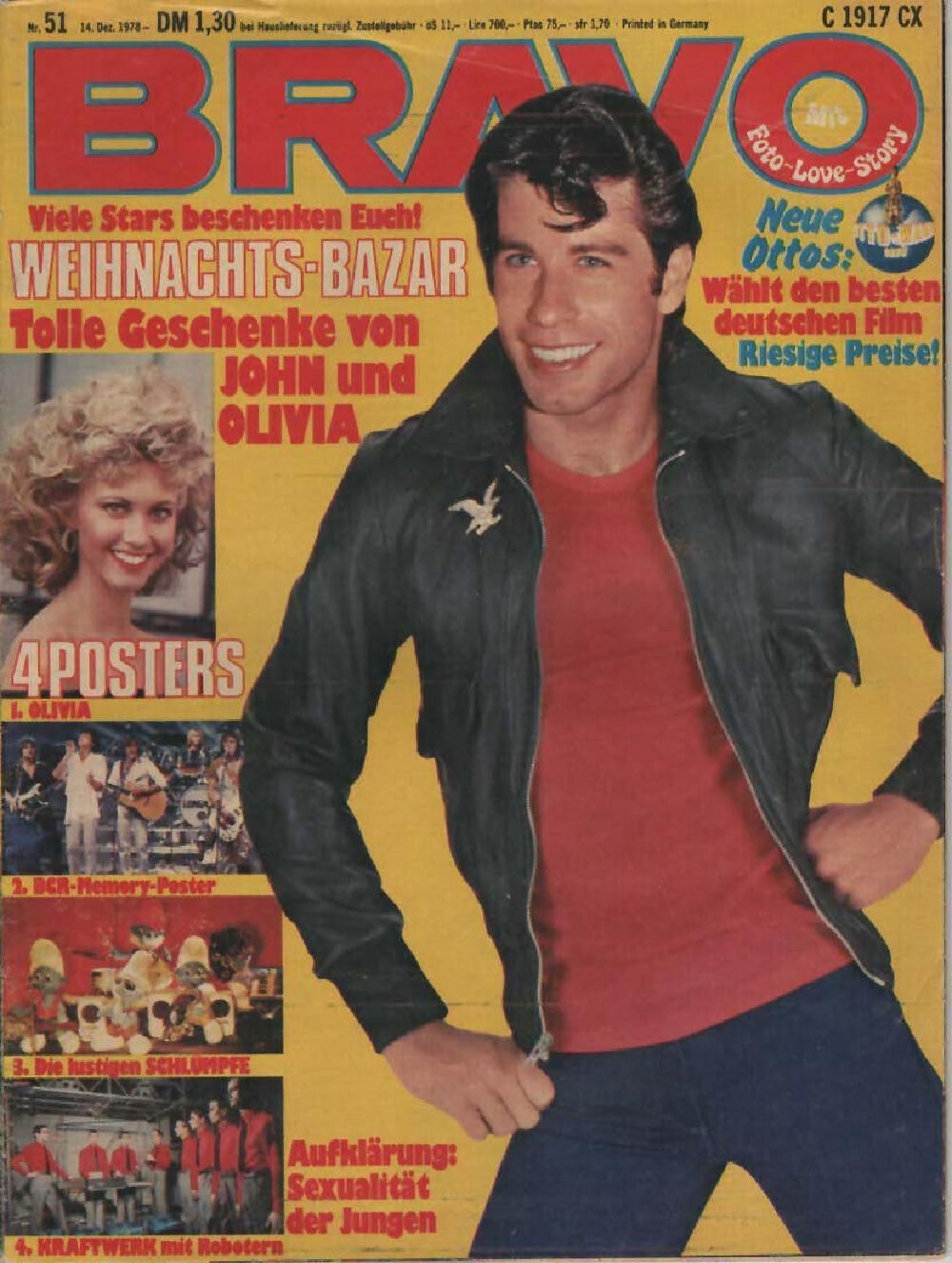 Bravo Magazin Deutschland 1978-51 John Travolta Olivia Newton-John Dire Straits Queen