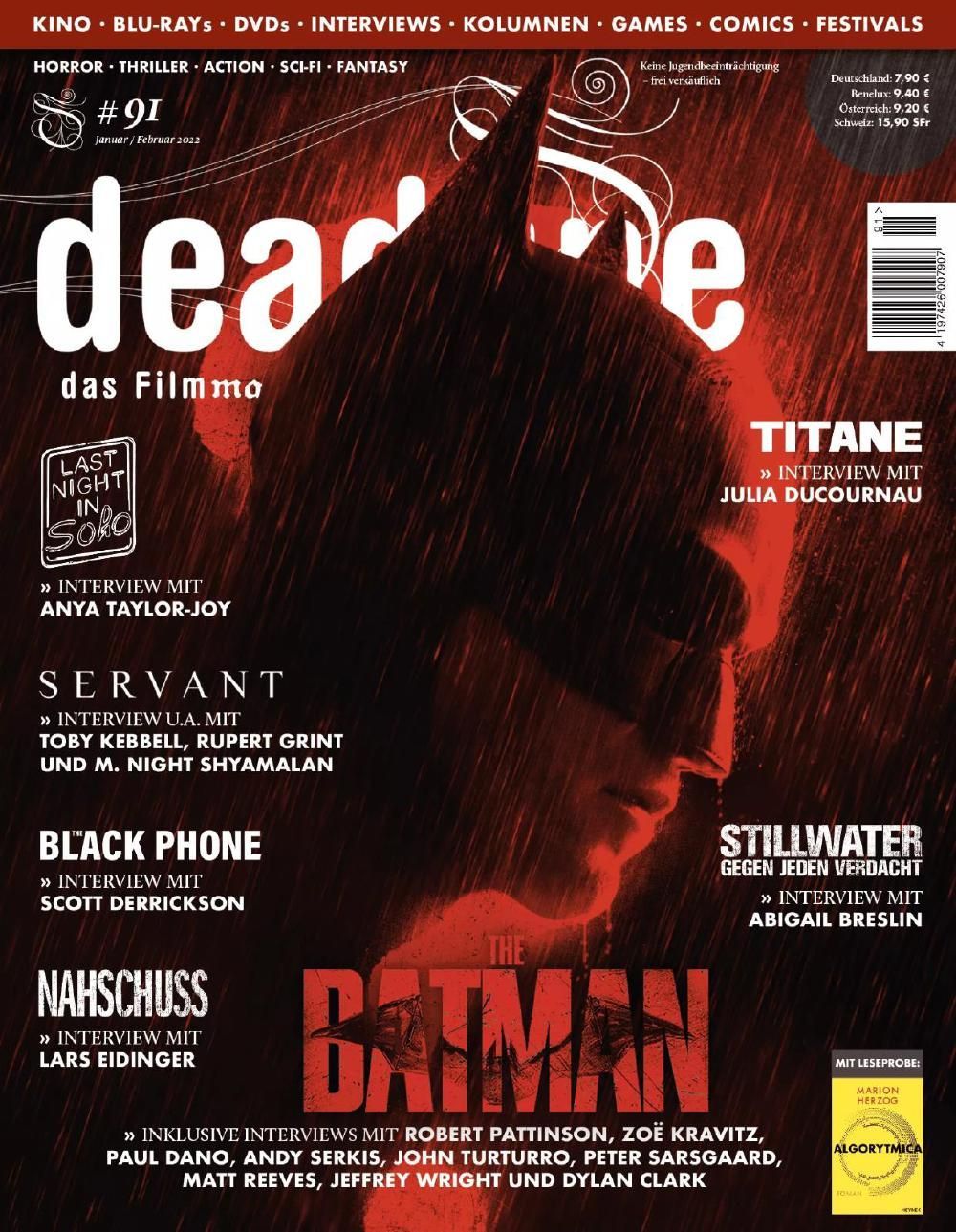 Deadline Magazin Deutschland 2022 #91 Robert Pattinson Zoe Kravitz Paul Dan Reeves