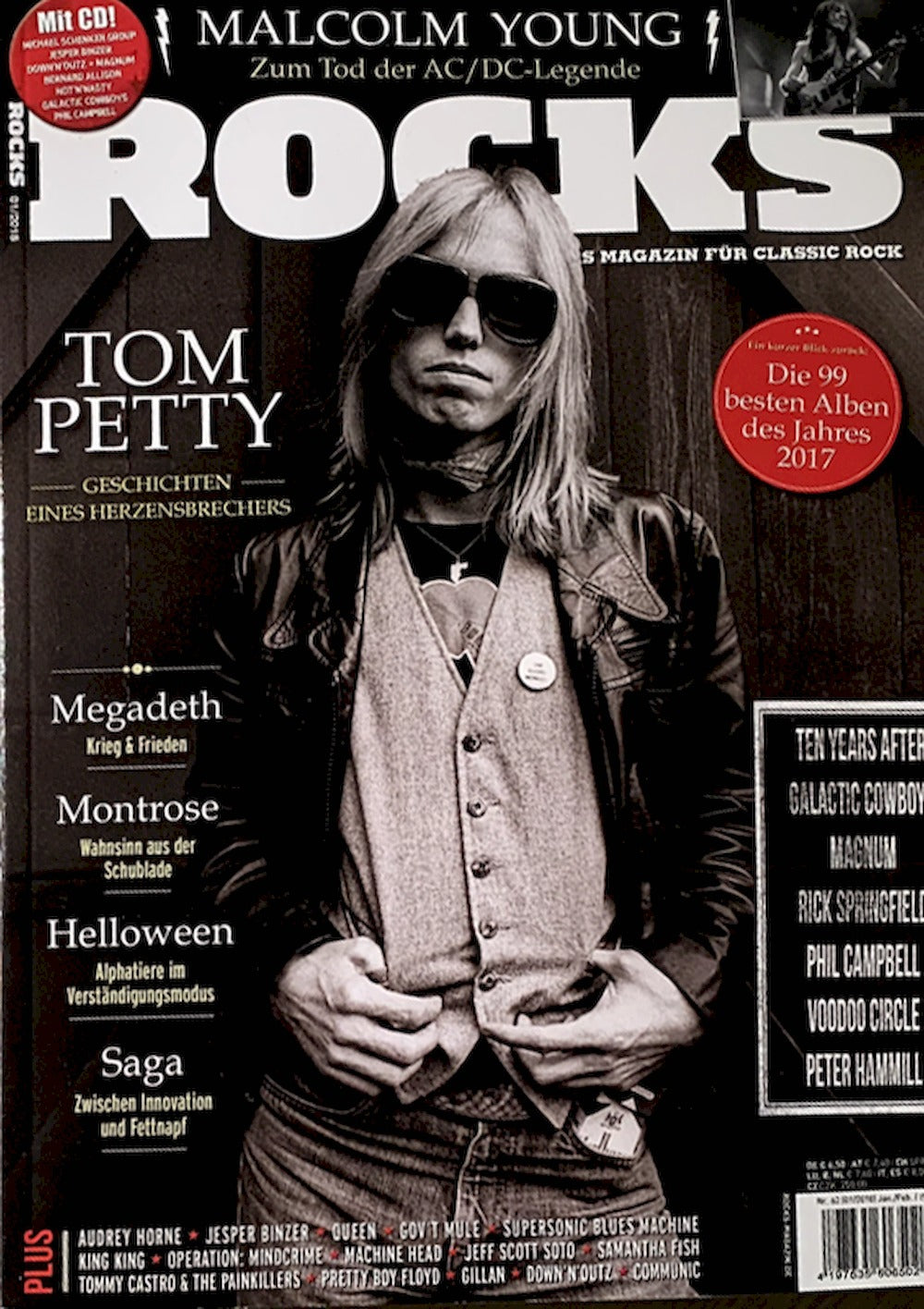 Rocks Magazin Deutschland 2018 #62 Tom Petty Megadeth Montrose Helloween Saga