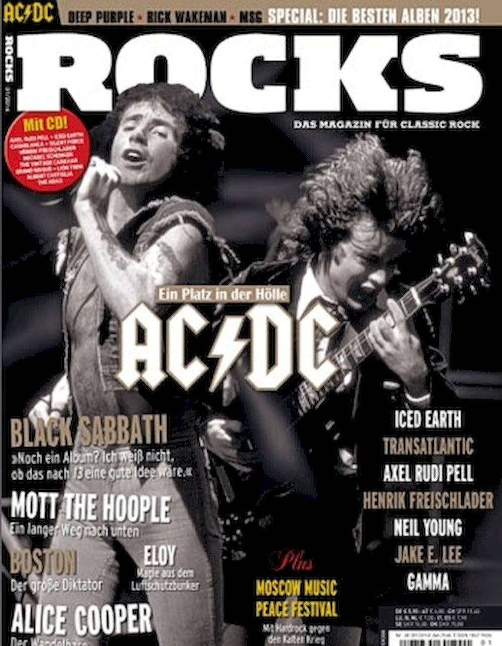 Rocks Magazin Deutschland 2014 #38 AC/DC Black Sabbath Mott The Hoople Alice Cooper