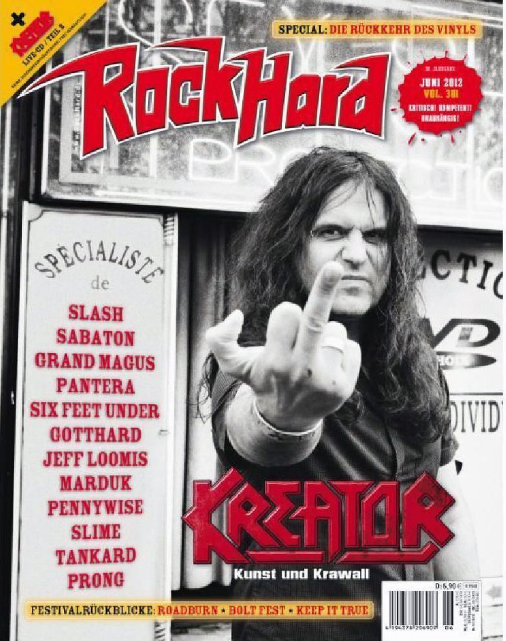 Rock Hard Magazin Deutschland 2012-06 Kreator Slash Sabaton Grand Magus Pantera #301