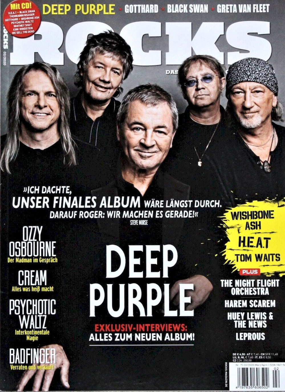 Rocks Magazin Deutschland 2020 #75 Deep Purple Metallica Thin Lizzy Van Halen Lone Star