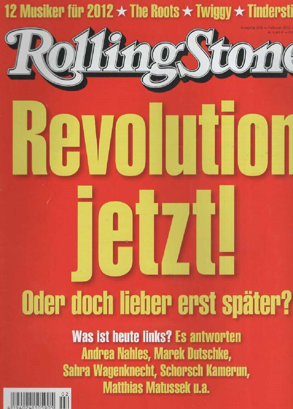 Rolling Stone Magazin Deutschland 2012-02 Lana Del Rey Questlove The Roots